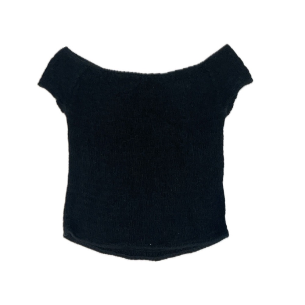 black brandy melville off the shoulder crop top
